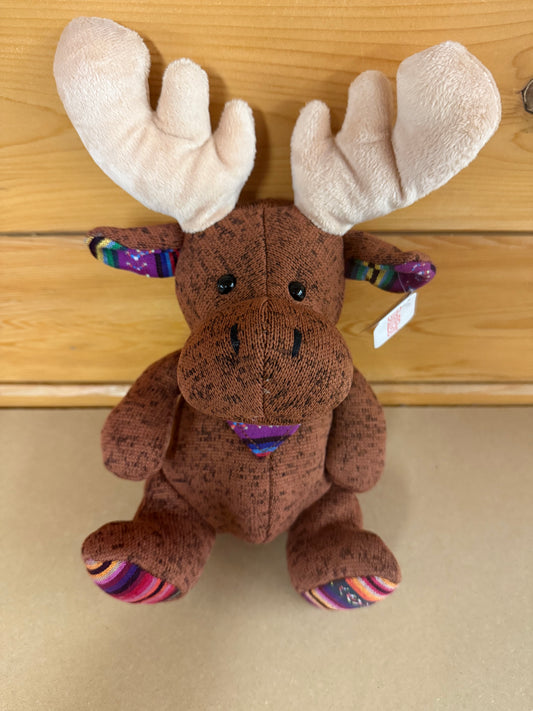 Funky Plush Sitting Brown Moose