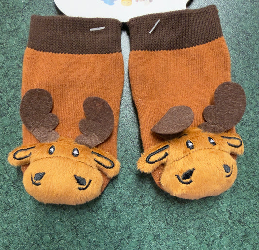 Moose Infant Rattle Socks