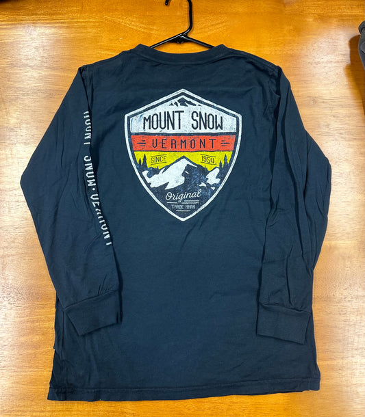 Youth Alpine Crest Long Sleeve T Shirt Color Navy