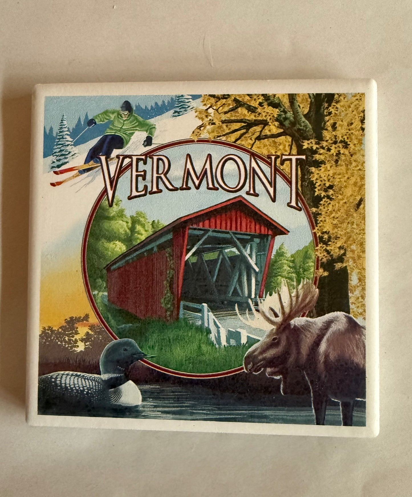 Ceramic Coaster Vermont Scenes