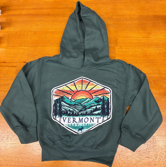 Youth Vermont Scene Hoodie Color Mallard