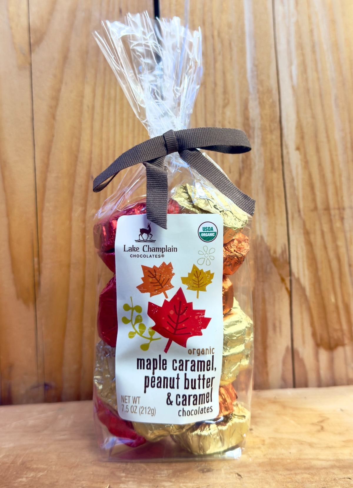 Assorted Organic Chocolate Leaf Gift Bag