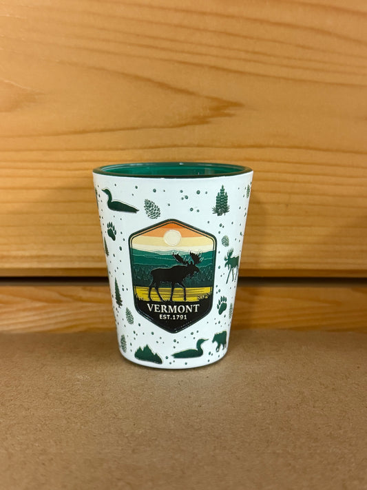 VT Wildlife Silhouette Shot Glass