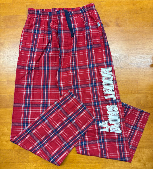 Mens Flannel Pants Color Red Kingston