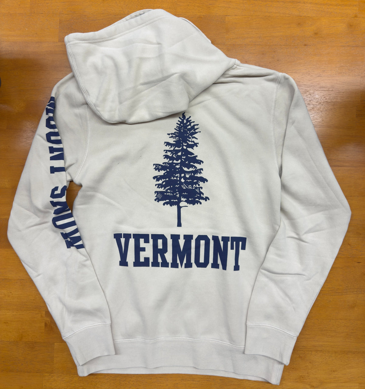 Mount Snow Tree Back Midweight Pigment-Dyed Hoodie Sweatshirt Color Ivory