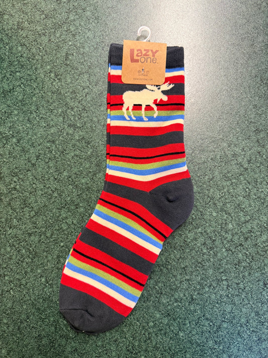 Moose Colorful Stripe Sock