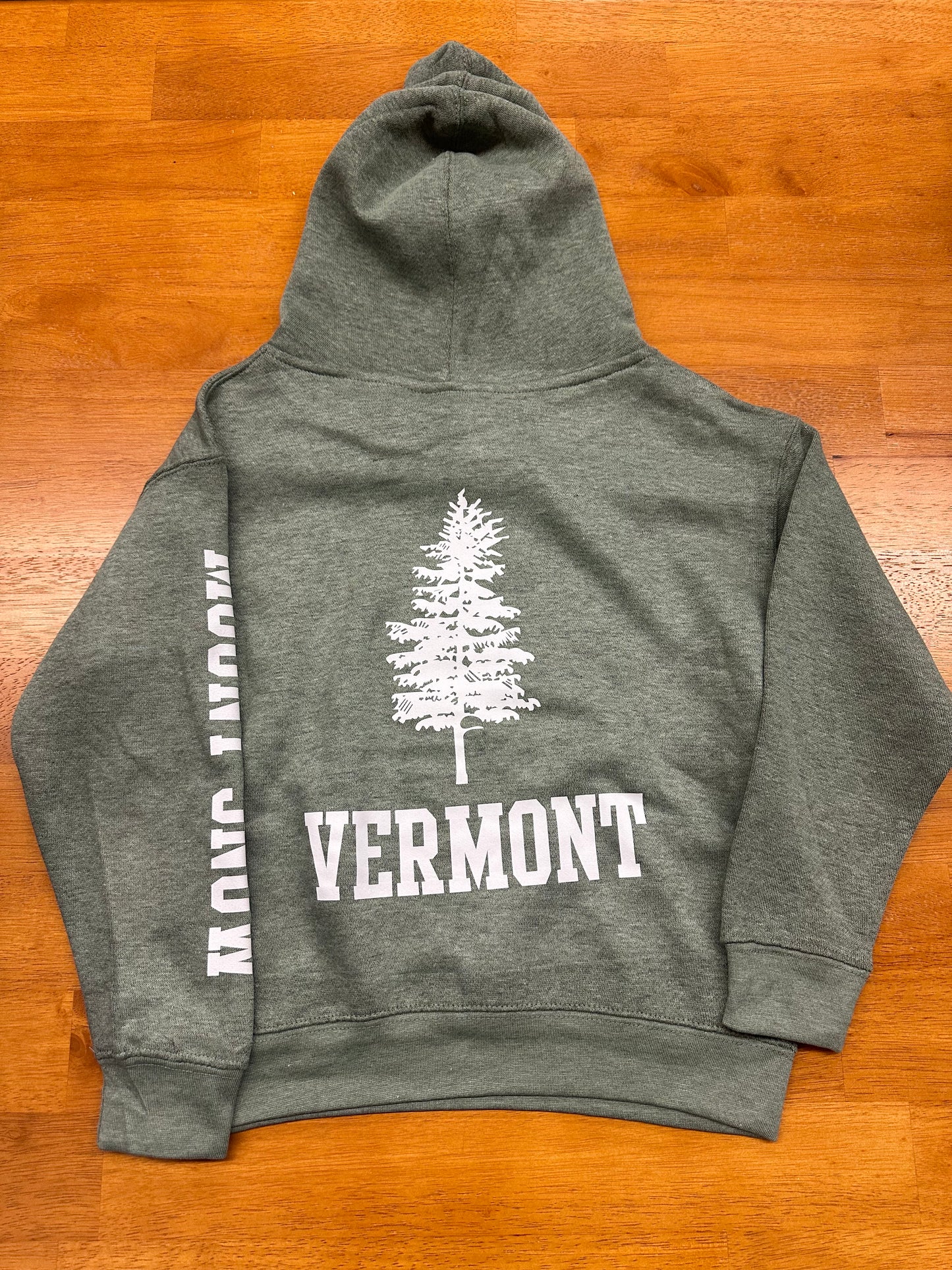 Youth Fleece Vermont Hoodie Color Bamboo Blackout