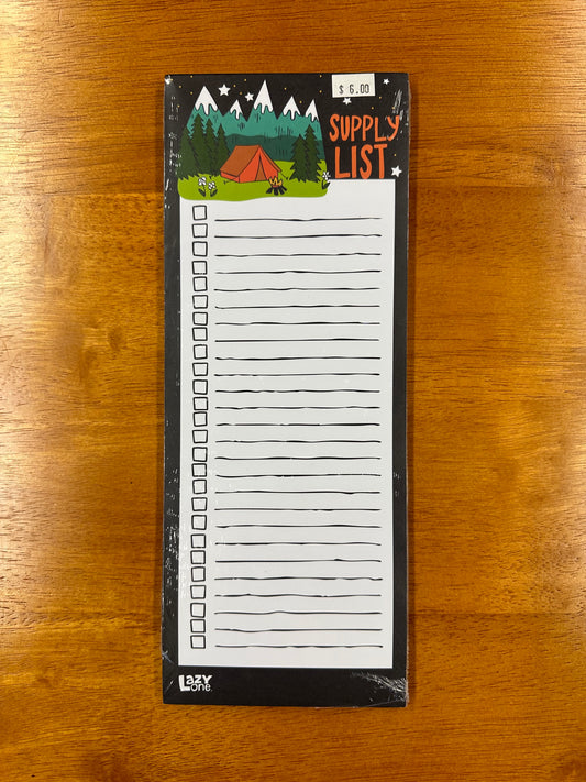 Supply List Note Pad