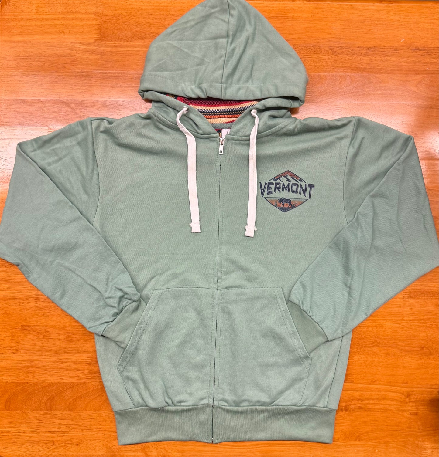 Full Zip Green Mountain Hoodie Color Juniper