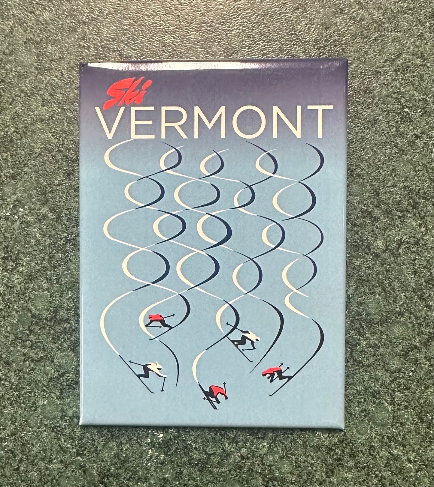 Ski Vermont Magnet Color Blue