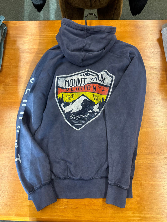 Mount Snow VT Hoodie Left Chest & Sleeve Full Back