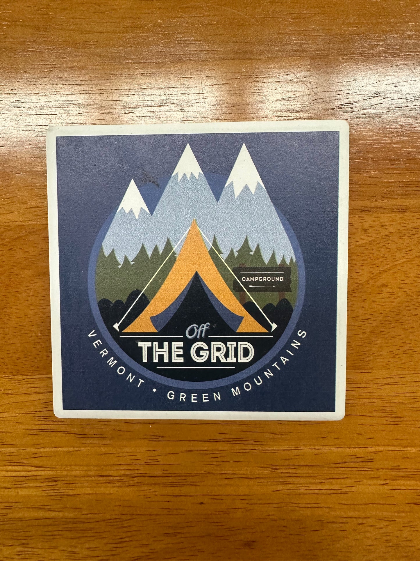 Off The Grid Ceramic Coaster