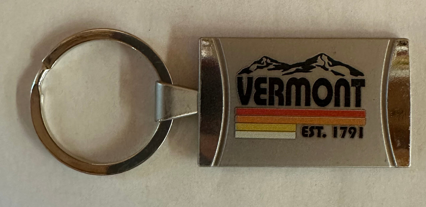 Vermont Est 1791 Keychain