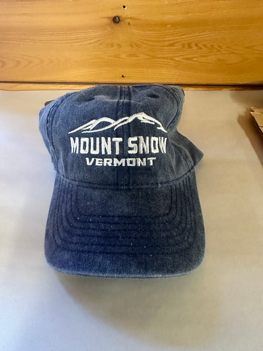 Mount Snow Vermont With Mountain Cap Color Dark Blue