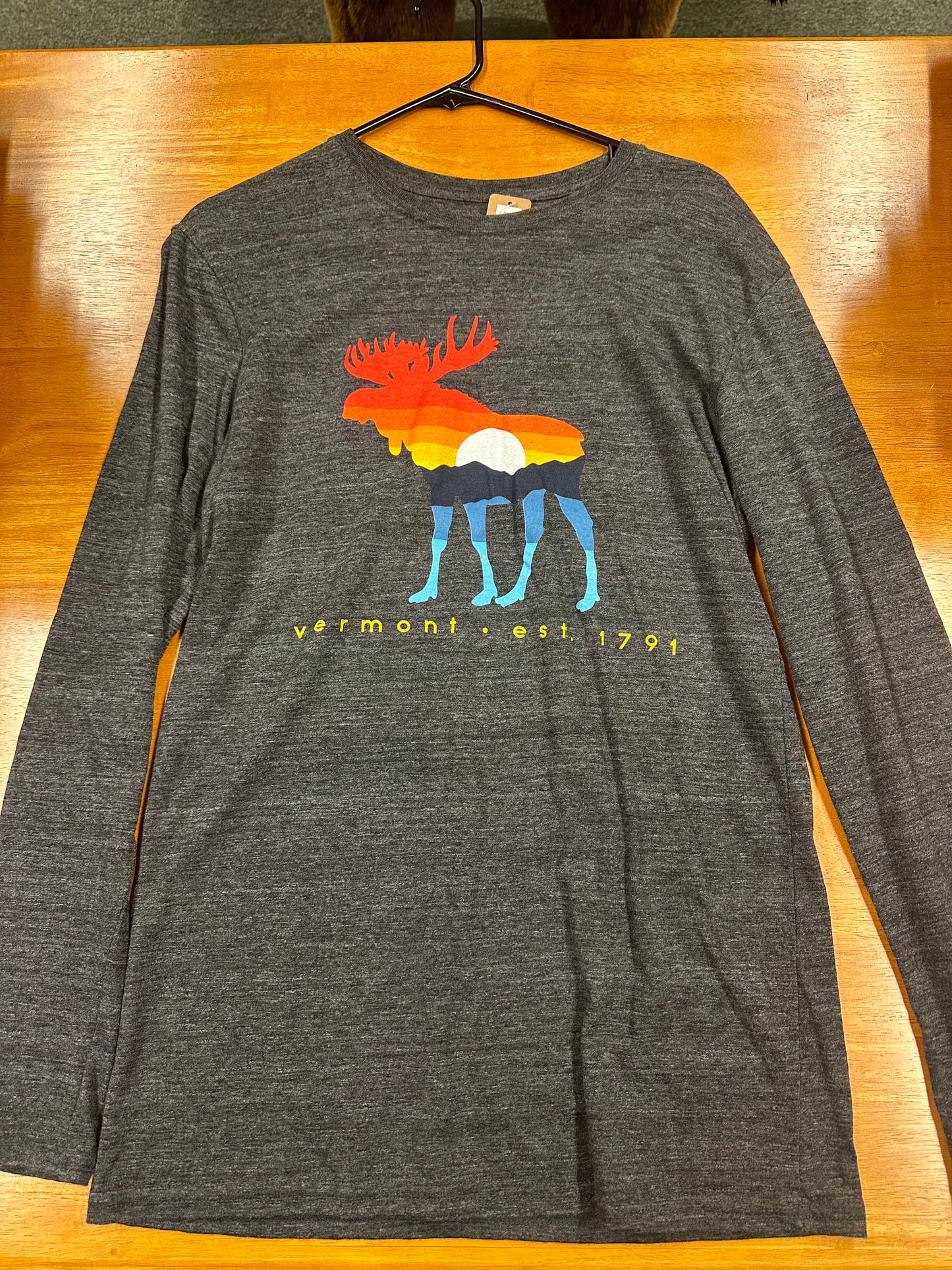 Sunrise Moose VT Est. 1791 Long Sleeve Heather