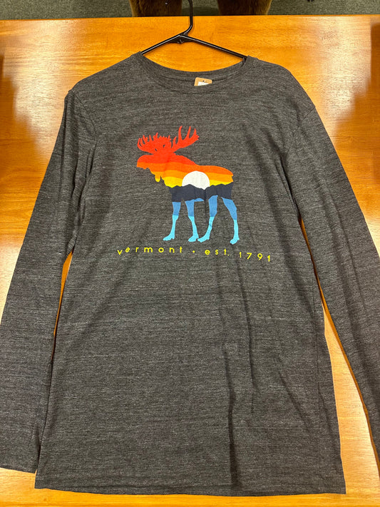 Sunrise Moose VT Est. 1791 Long Sleeve Heather