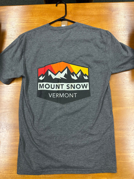 Mount Snow Jagged Mountain Left Chest Full Front Heather Charcoal