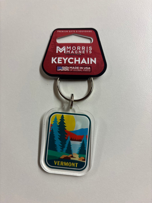 Vermont State Badge Keychain