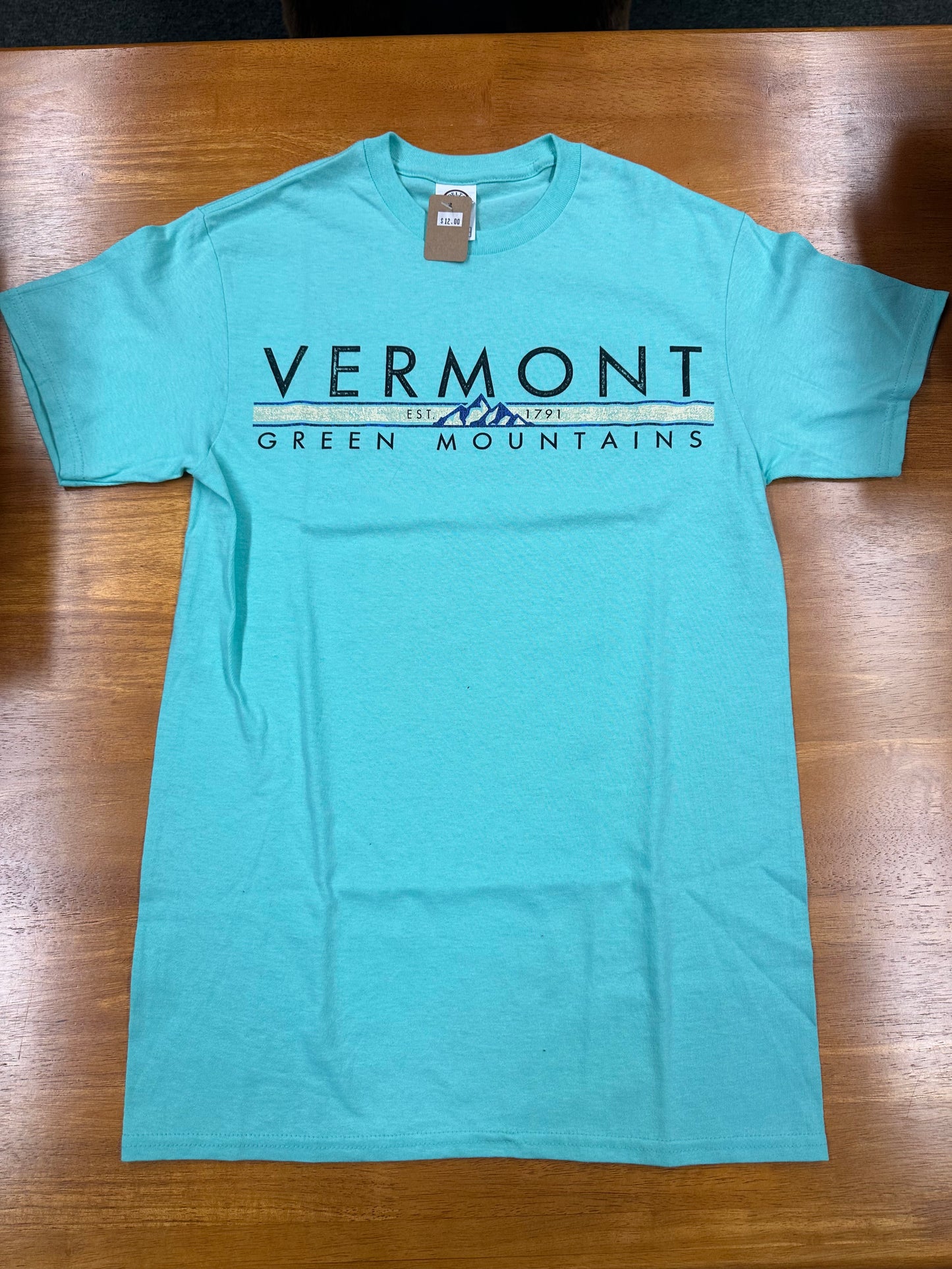 Vermont Green Mountain T-Shirt Color Turquoise