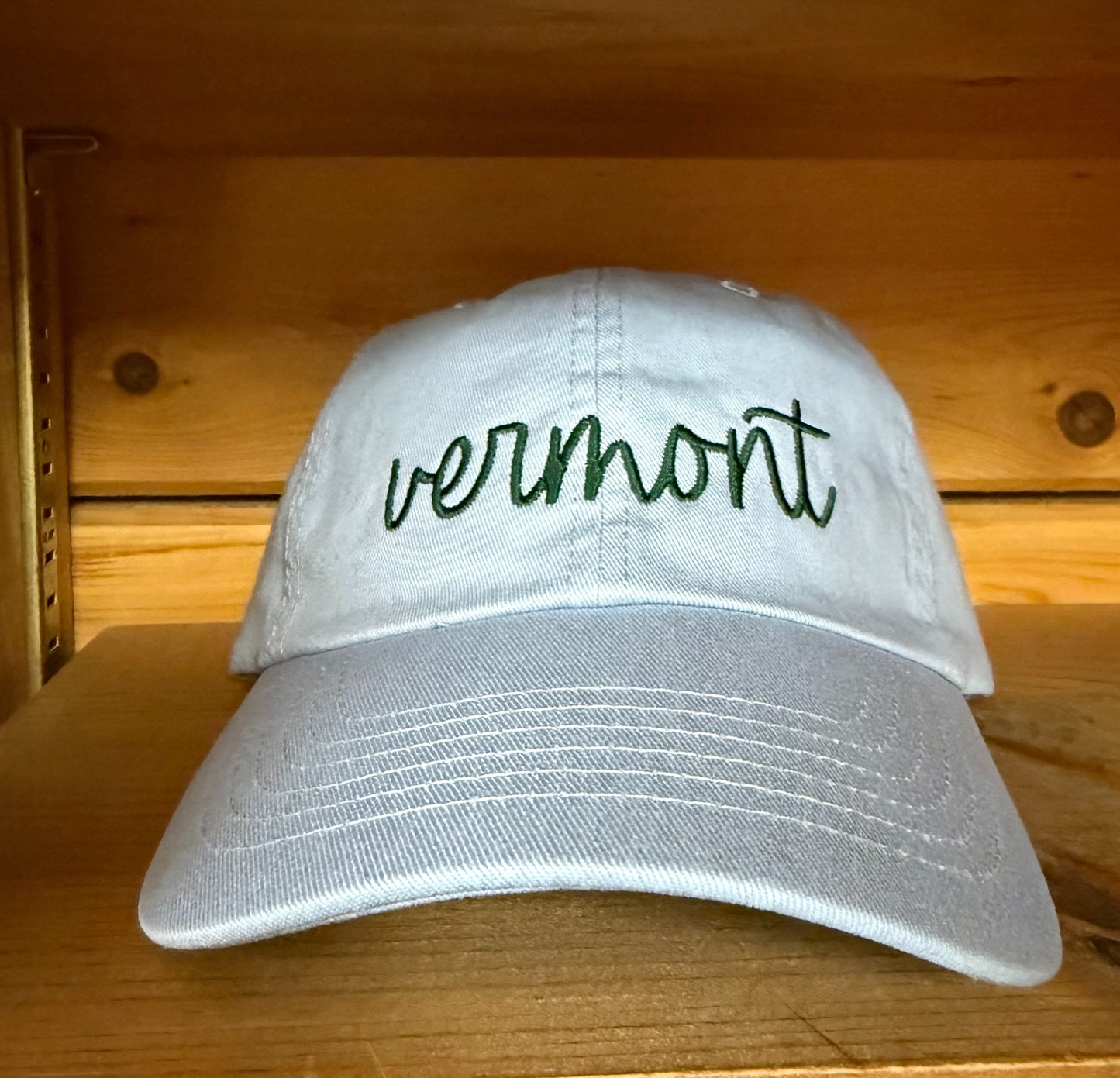 Script Vermont Embroidered  Hat Color Blue
