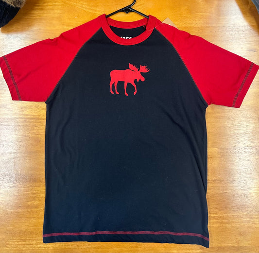 Classic Moose PJ T Shirt Color Black/Red