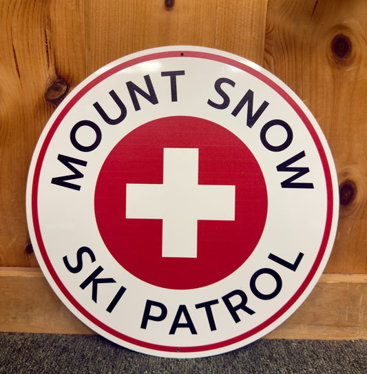 Mount Snow Ski Patrol Metal Sign