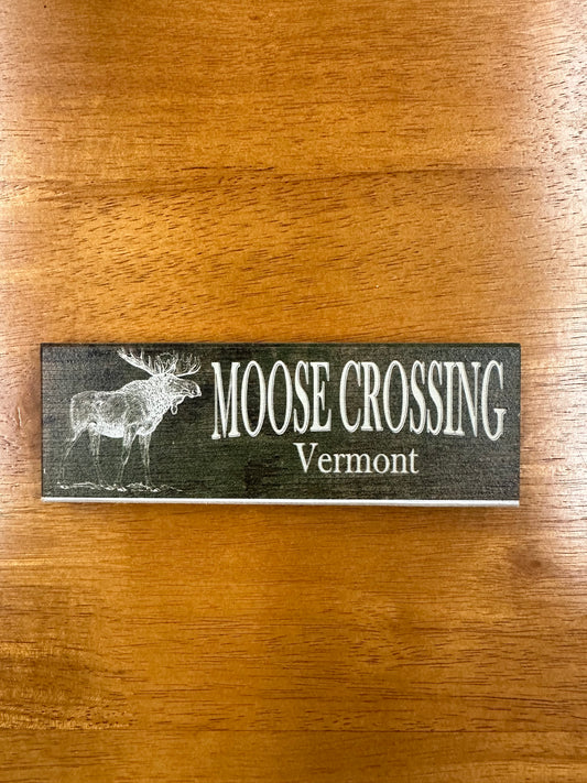 Moose Crossing Vermont Magnet