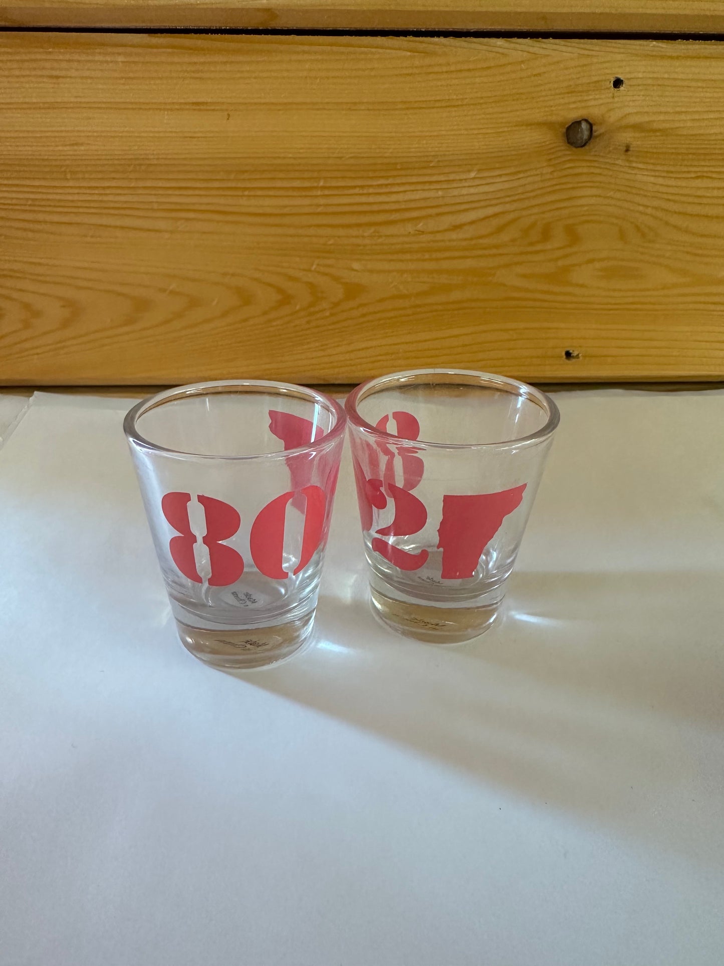 SH802A 802 Clear Shot Glass Color Pink