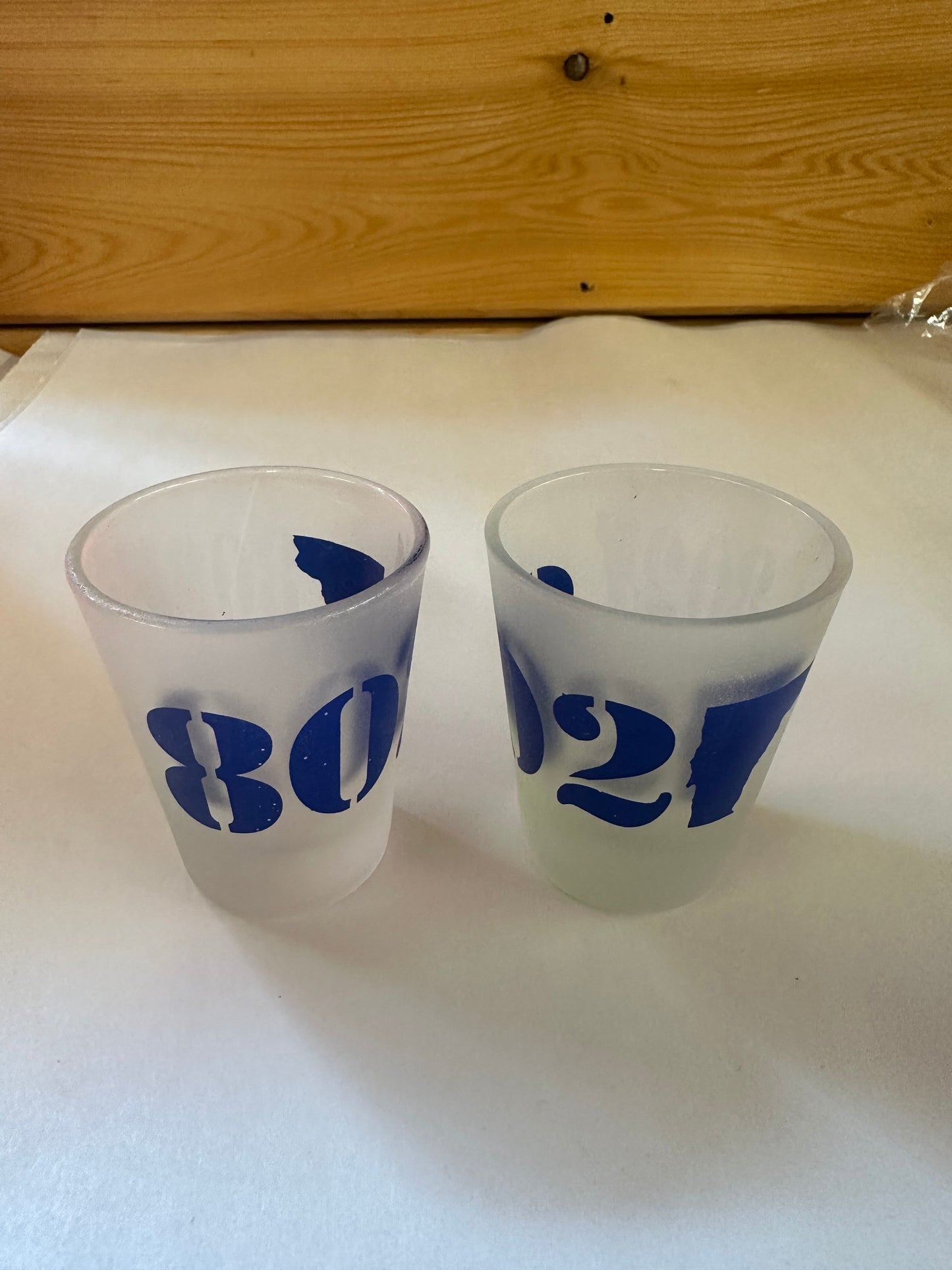 SH802A 802 Frosted Shot Glass Color Navy