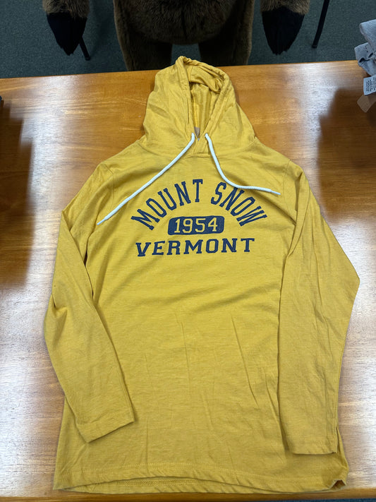 Mount Snow 1954 VT Light T Shirt Hoodie Full Front