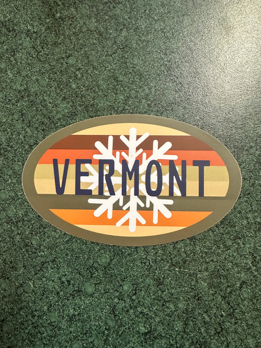 Retro Snowflake Mini #144 Sticker