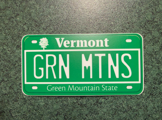 Green Mountain License Plate Sticker