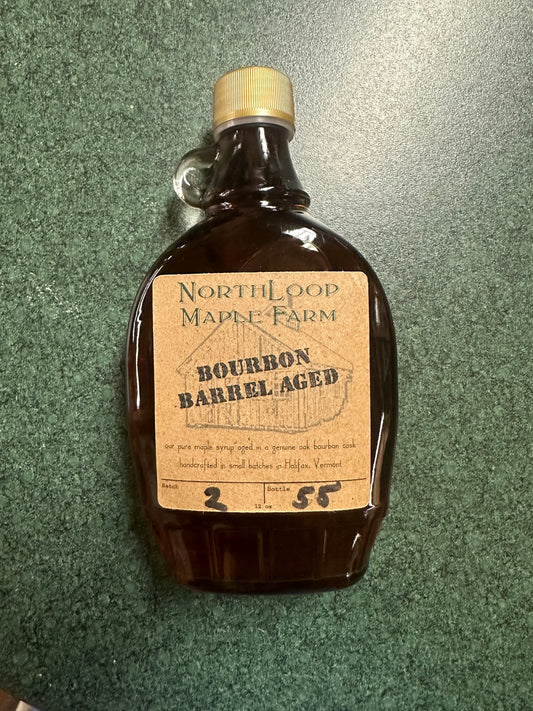 12 oz Bourbon Barrel Aged Maple Syrup