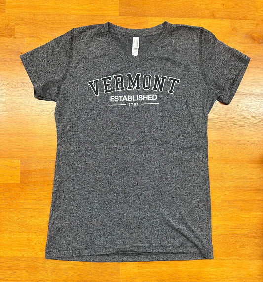 Missy V Neck Womens T Shirt Color Charcoal