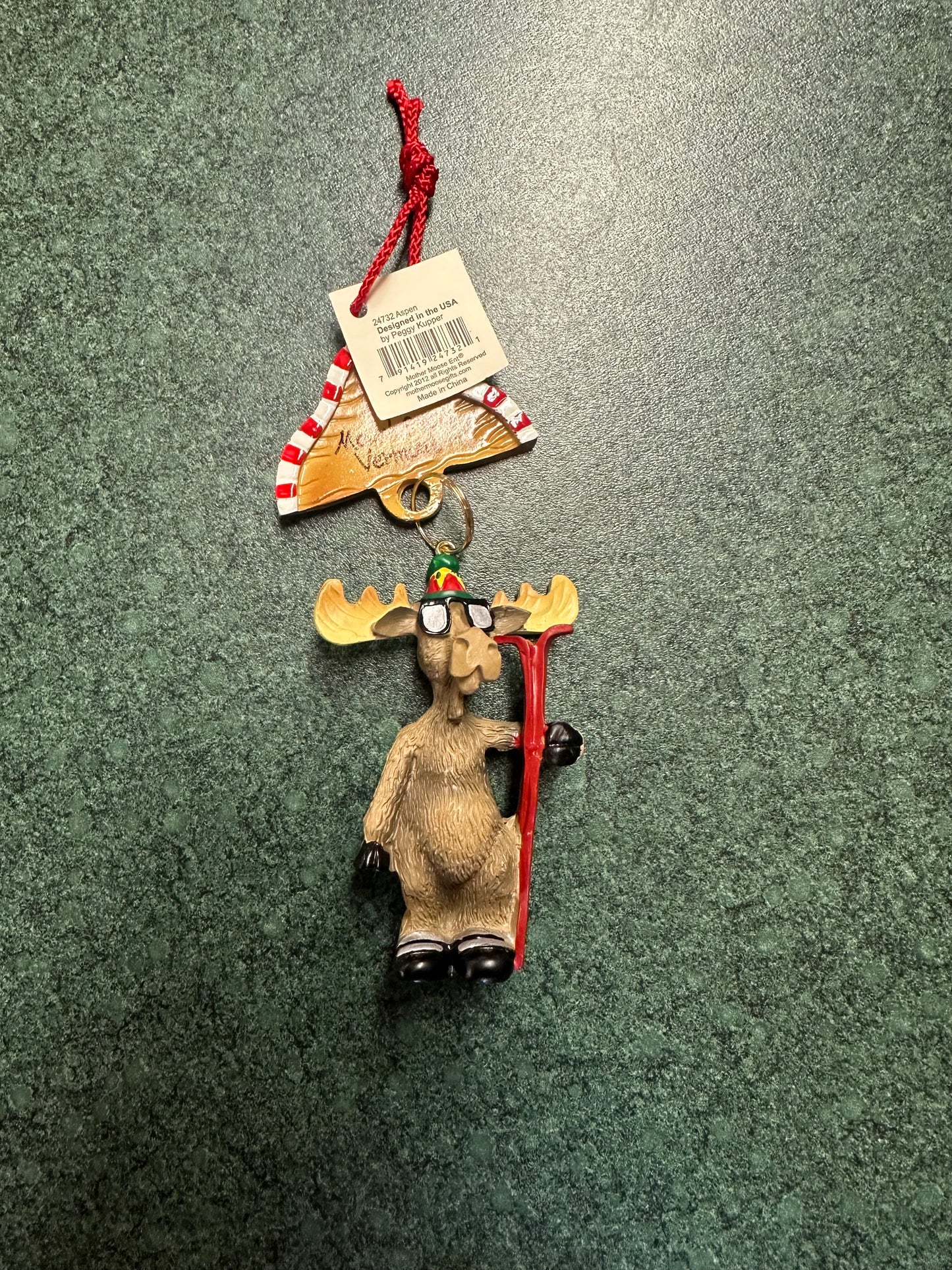 Moose With Skiis Ornament