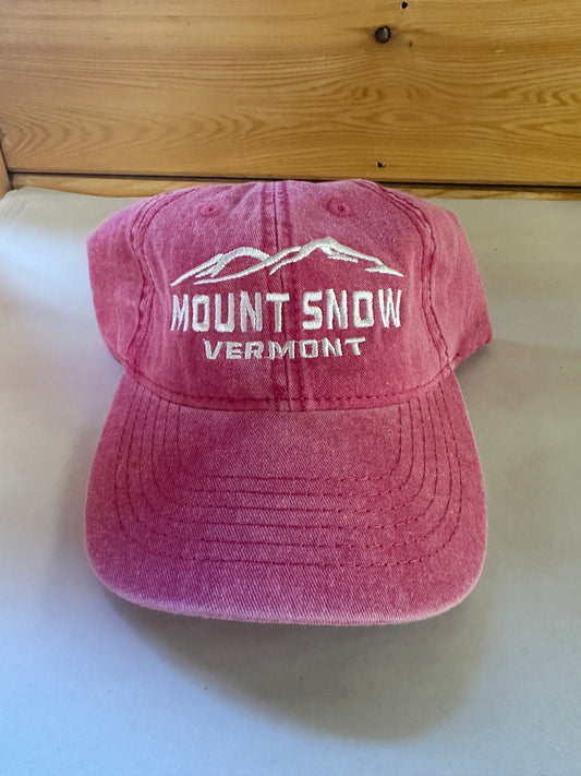 Mount Snow Vermont With Mountains Cap Color Pink