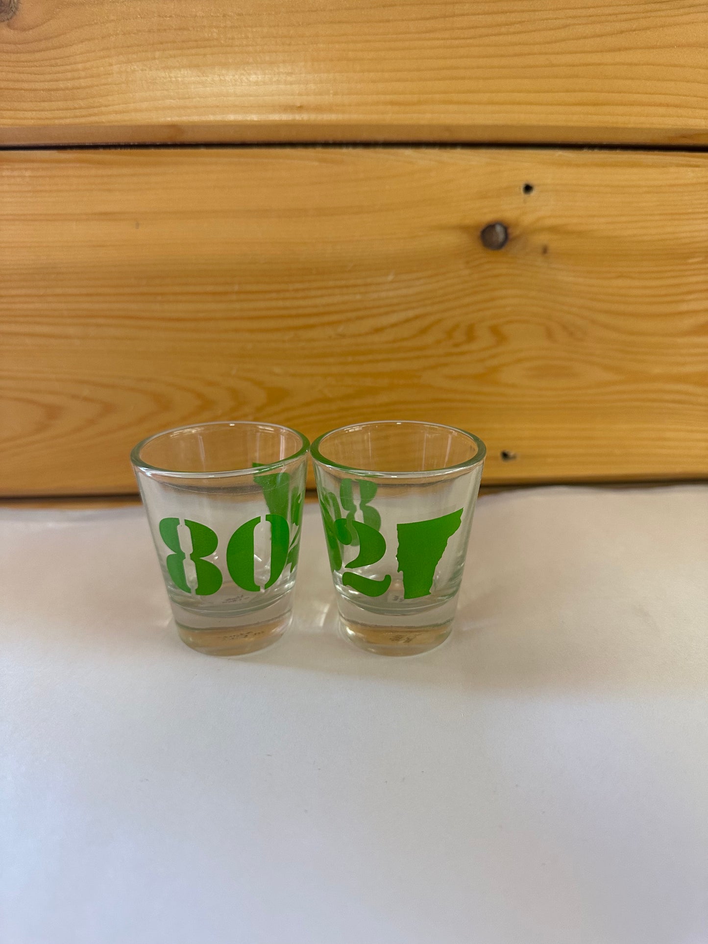 SH802A 802 Clear Shot Glass Color Green