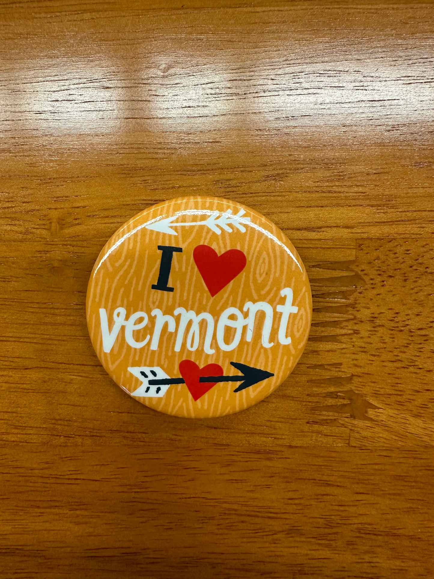 I Heart Vermont Arrow Magnet