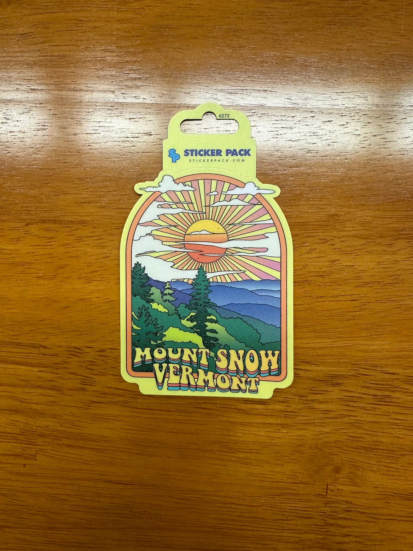 Mount Snow Pastel Sunset Sticker