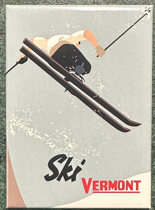 Ski Vermont Skier Magnet