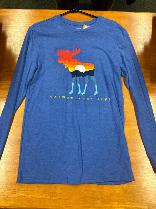 Sunrise Moose VT Est. 1791 Long Sleeve Heather