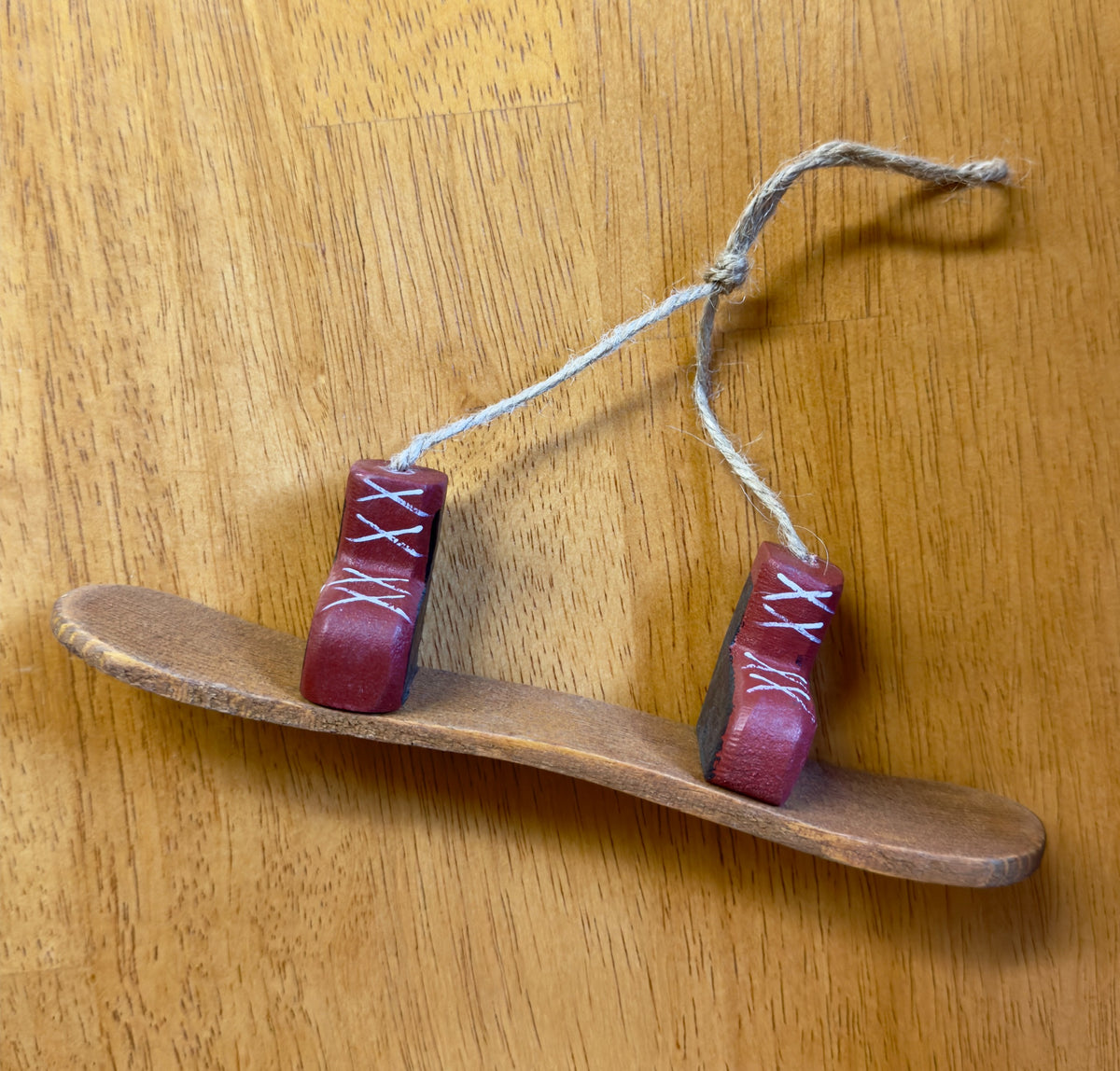 Snowboard With Boots Ornament