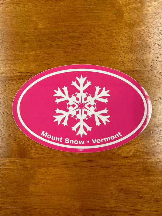 Mount Snow VT Pink Sticker