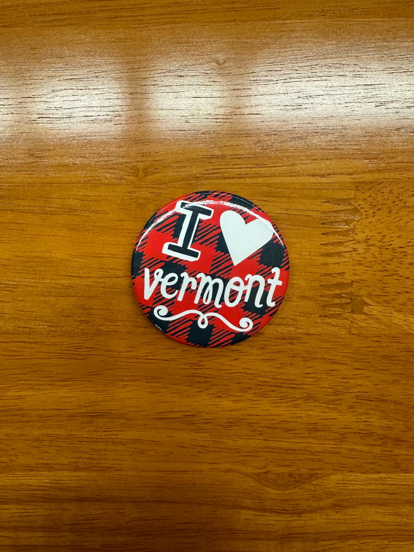 I Heart Vermont Flannel Magnet