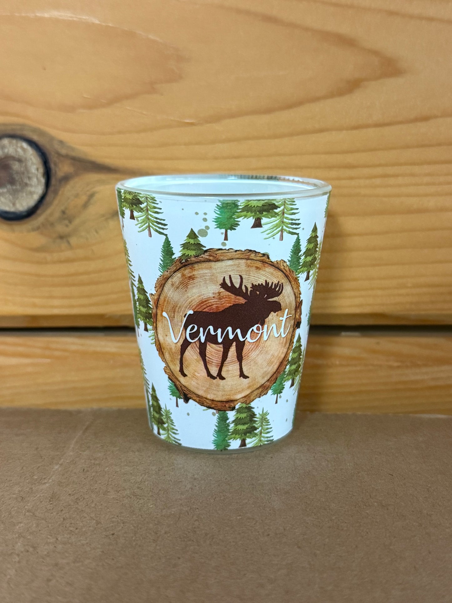 Vermont Wood Slab Shot Glass