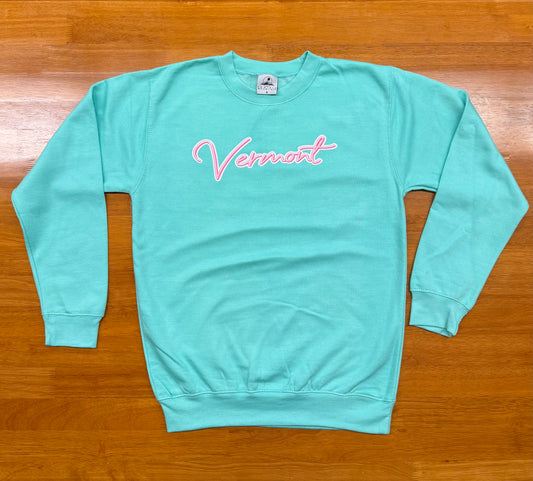 Vermont Retro Crew Neck Color Turquoise