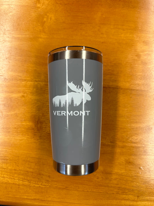 Moose Forest Design Thermal Cup Color Grey