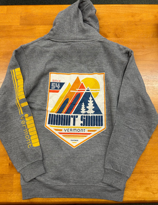 Mountain Badge Mount Snow Hoodie Color Grey