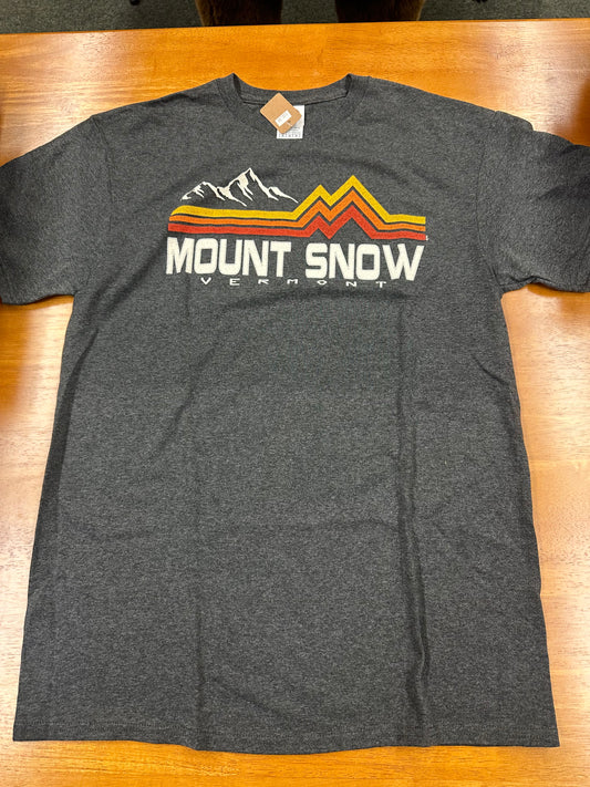 Mount Snow VT 3 Stripe Full Front Heather