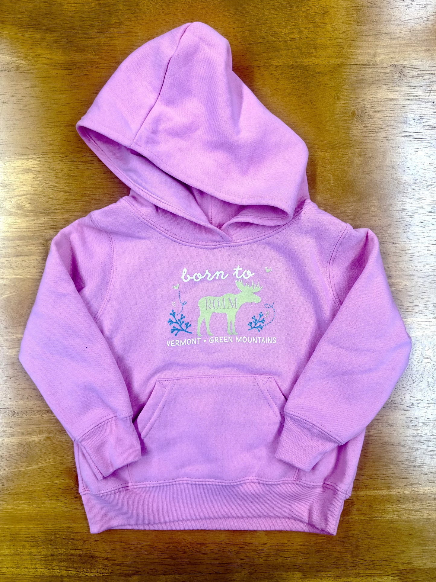 Born To Roam Toddler Hoodie Color Pink